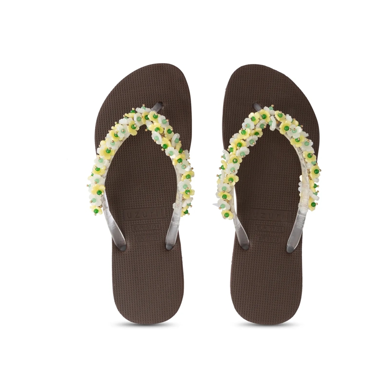 UZURII Flip Flops flip flop Tulum Bloom Yellow mocca(Image 22)