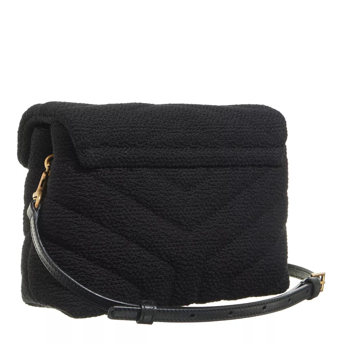 Saint Laurent Crossbody bags Toy LouLou Quilted Tweed in zwart
