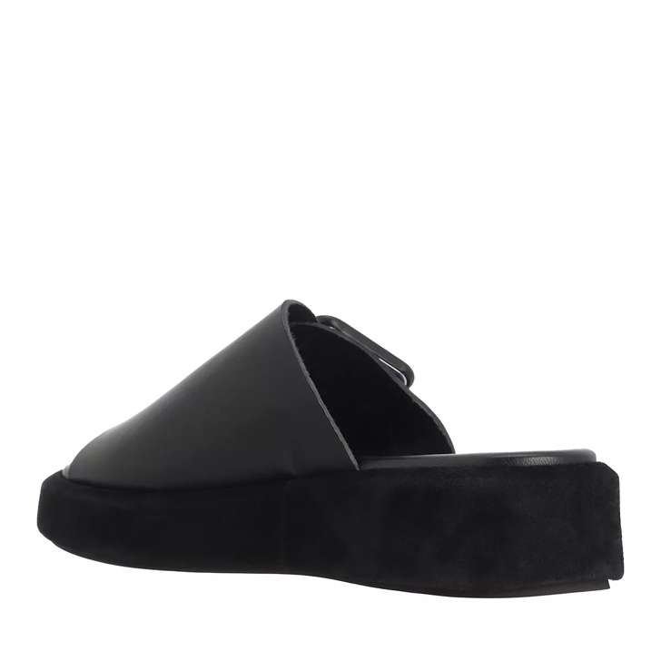 Vagabond bonnie black deals leather platform slides