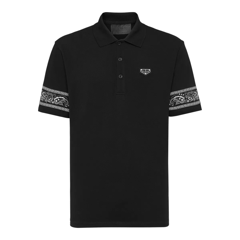 Philipp Plein Top Poloshirt Gothic Plein schwarz