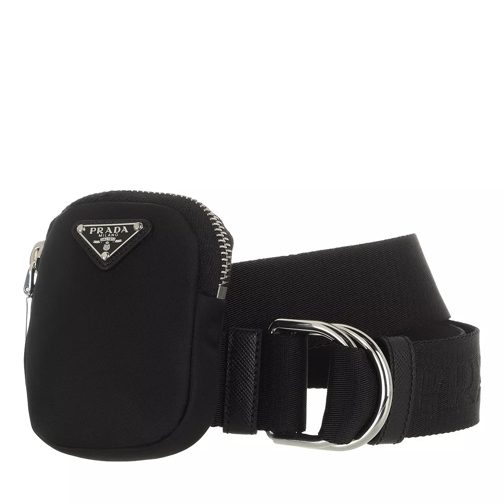 Prada Belt With Pouch Black Webgürtel
