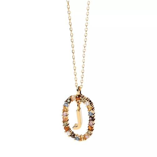 PDPAOLA Necklace Letter J Yellow Gold Medium Necklace
