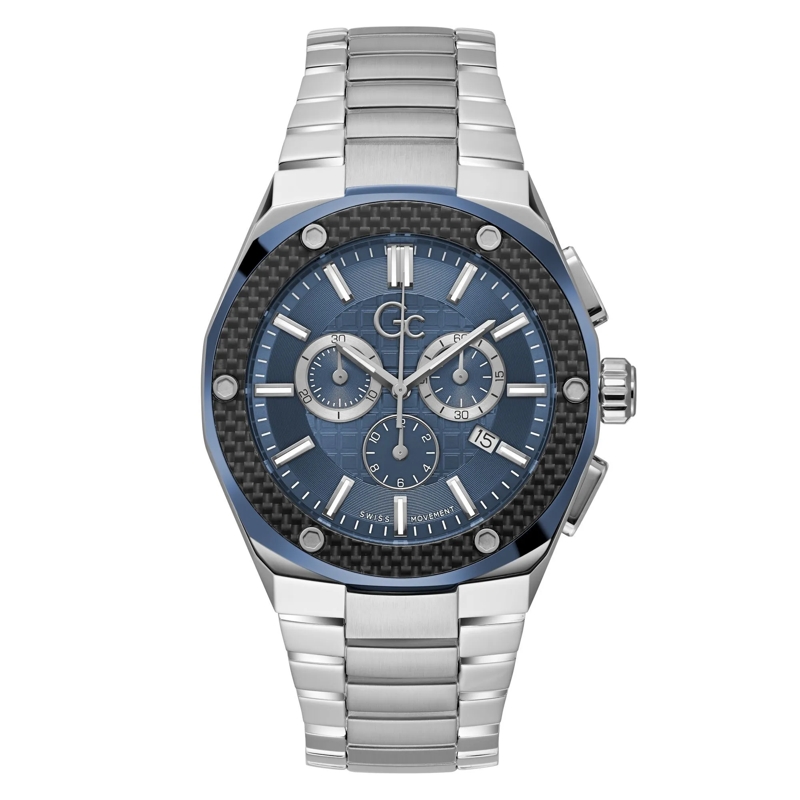 GC Quarzuhr Quarz Chronograph Gc Fiber silber