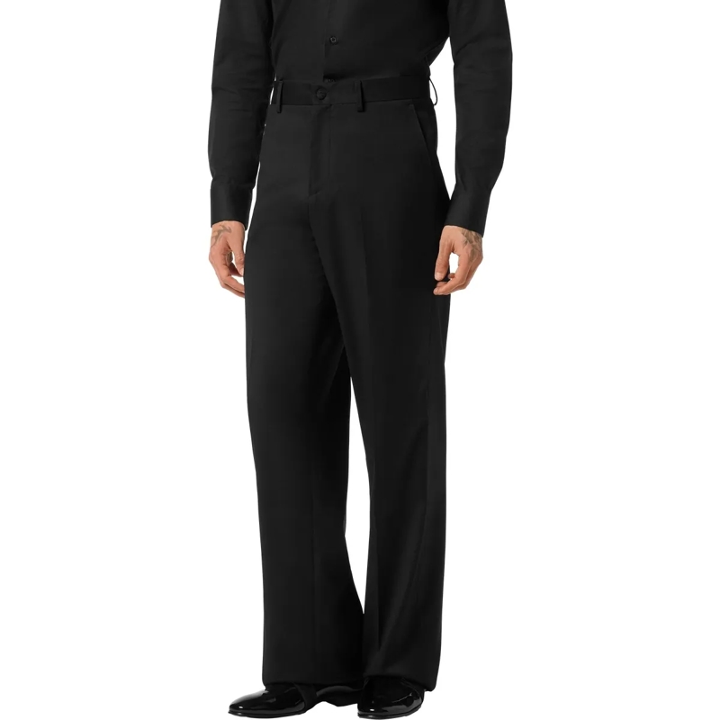 Philipp Plein Hose Hose Mit Weitem Bein schwarz(Image 4)