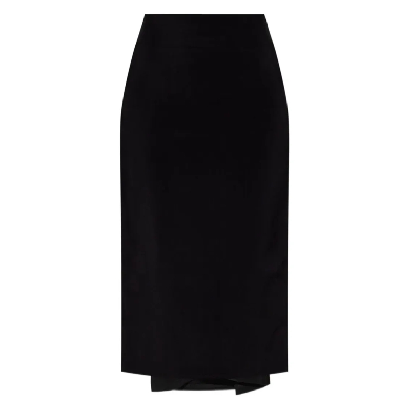 Jacquemus Midirok Draped Black Mid-Length Skirt Black