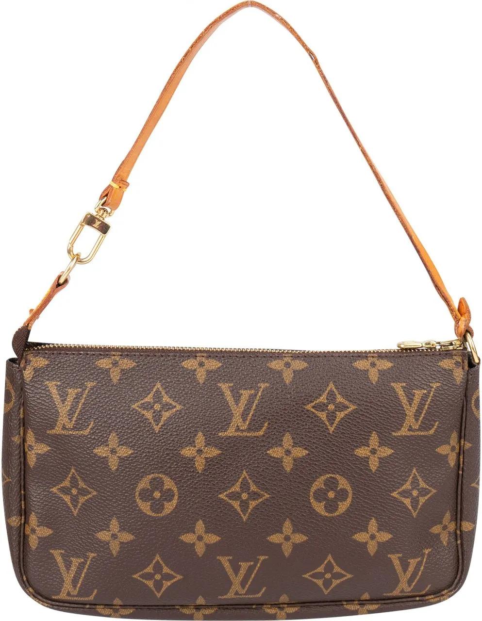 Louis Vuitton Crossbody Bags - Louis Vuitton Canvas Monogram Pochette Accessoire - Gr. unisize - in Braun - für Damen