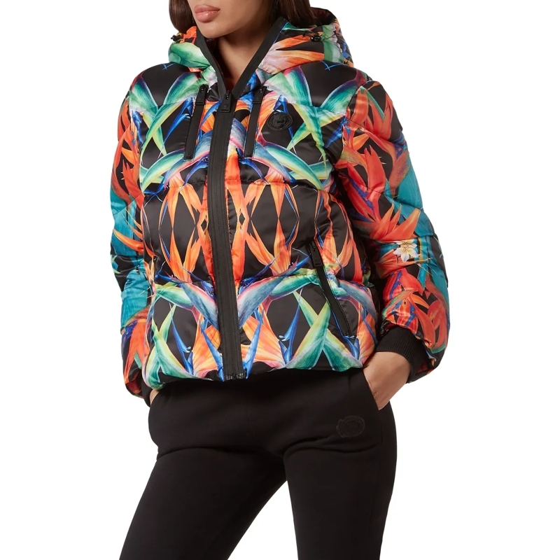 Plein Sport Daunenjacke Jacke Flowers schwarz(Image 3)