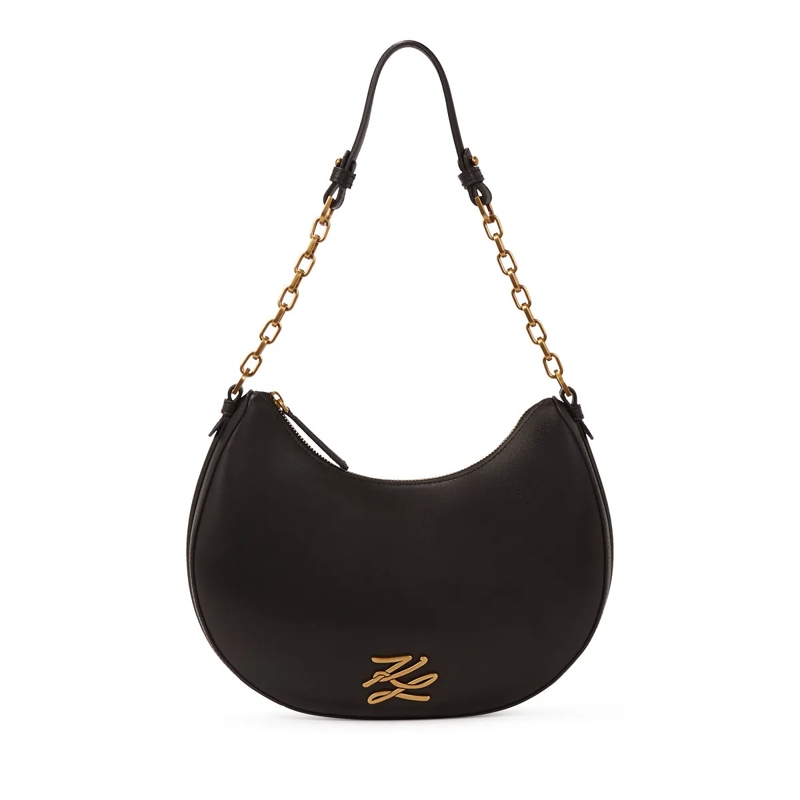 Karl Lagerfeld Schultertasche K/AUTOGRAPH MOND-SCHULTERTASCHE schwarz