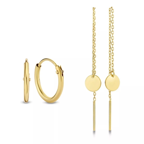 Isabel Bernard Cadeau D'Isabel 14 Karat Set Of 2 Pairs Of Earring Gold Hoop