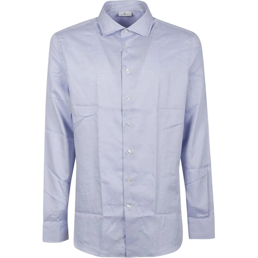 Etro Casual topjes Fuji Shirt Blue blau