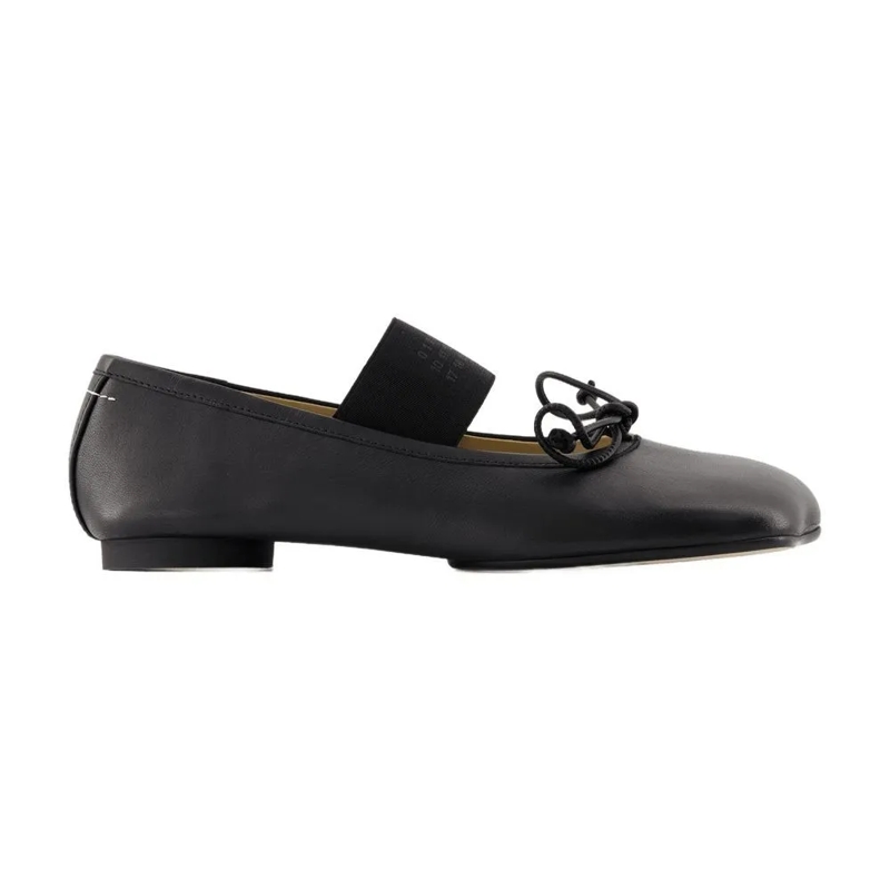 MM6 Maison Margiela Balletschoenen Ballerinas - Leather - Black Black
