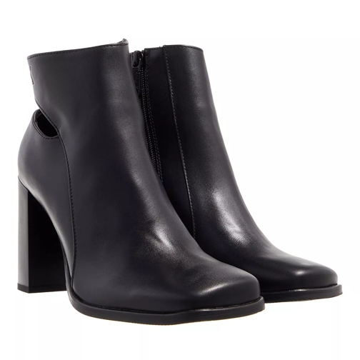 Calvin Klein Heel Zip Boot Lth Triple Black Ankle Boot