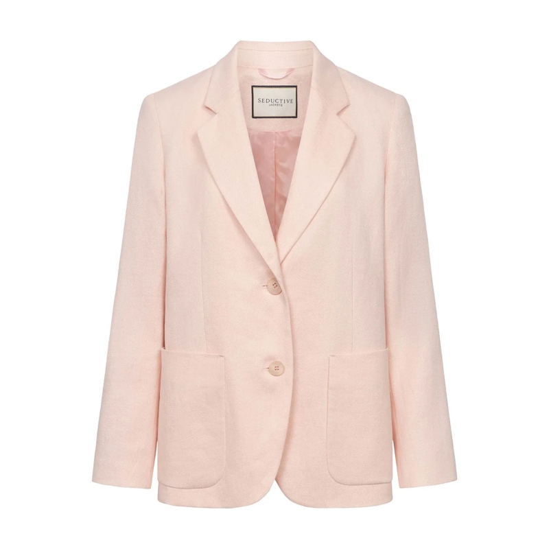 Seductive Blazer Blazer Carette aus Leinenmix pink