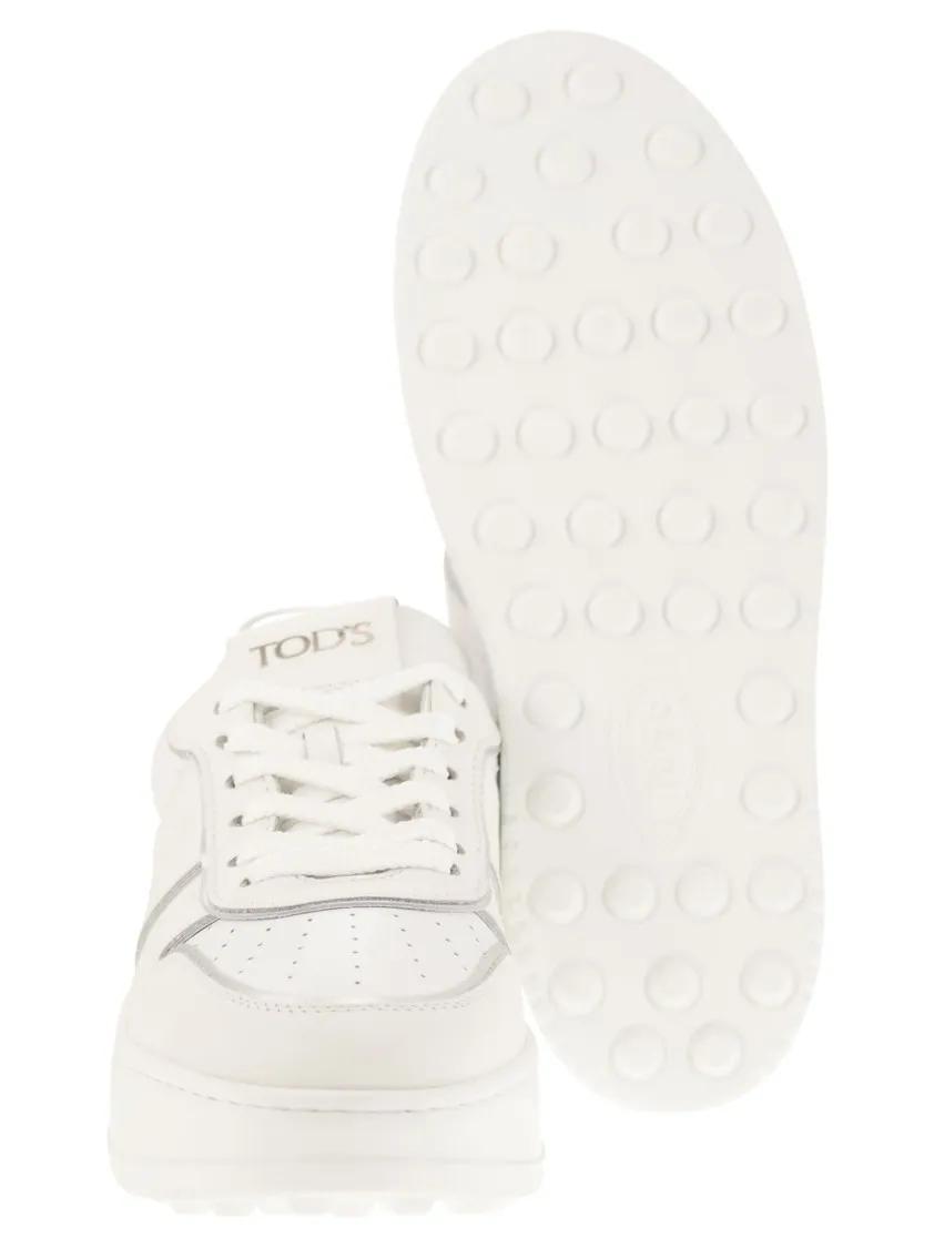 Thumbnail - Tod's Low-Top Sneaker - Soft Leather Platform Sneakers With Embossed Logo - Gr. 40 (EU) - in Weiß - für Damen