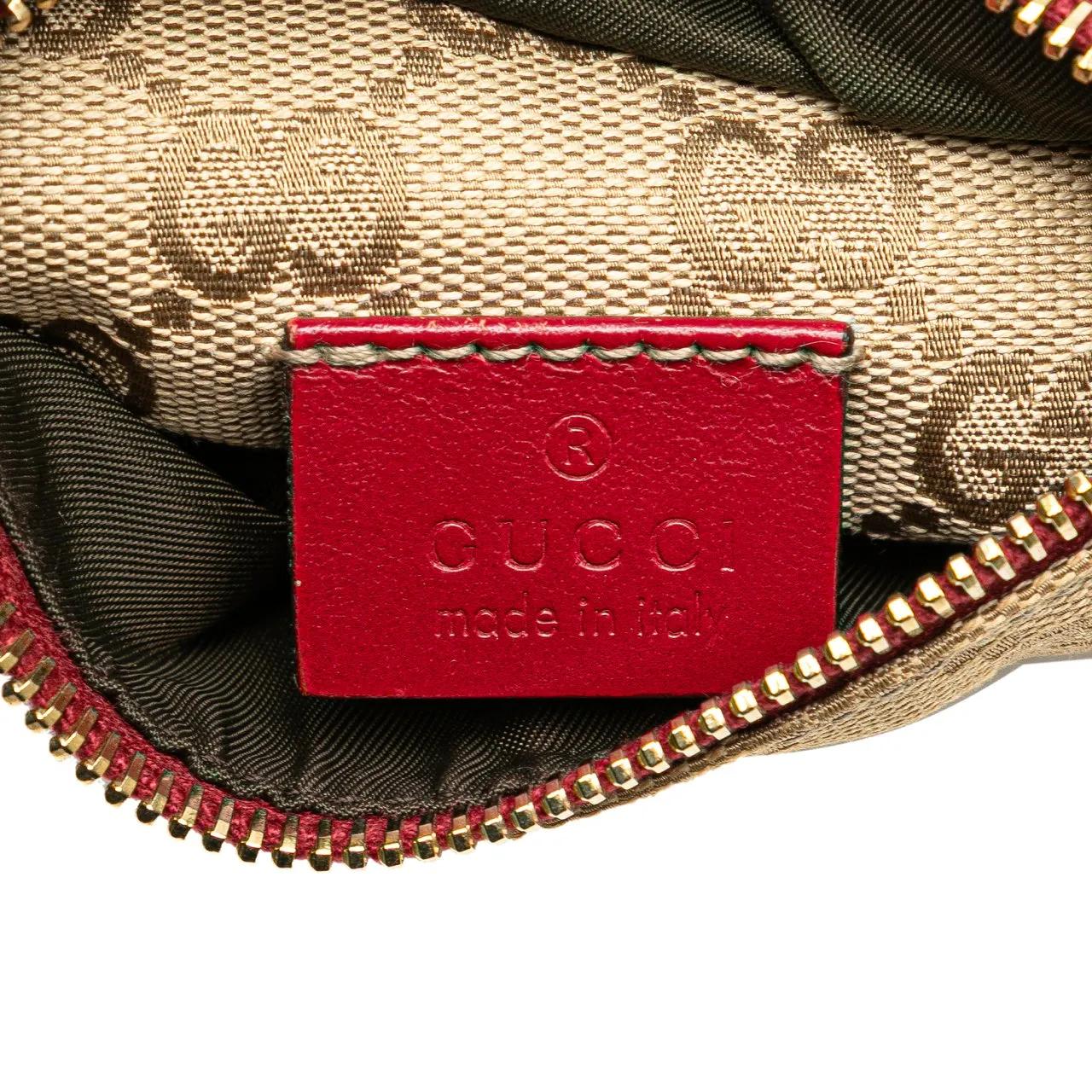 Thumbnail - Gucci Bauchtaschen - GG Canvas Web Double Pocket Belt Bag - Gr. ONE SIZE - in Braun - für Damen