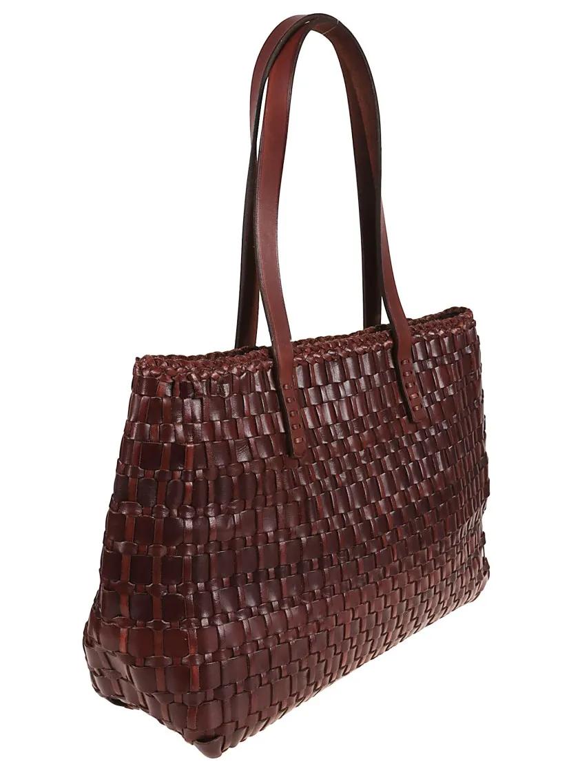 DRAGON DIFFUSION Shoppers & Totes Salvage Irregular Woven Tote in bruin
