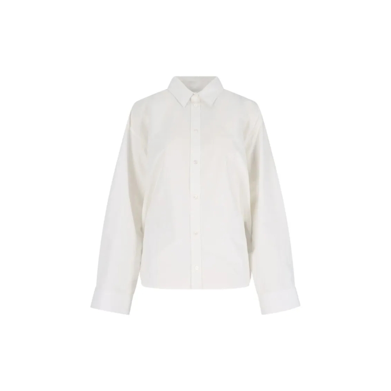 Balenciaga Hemd Semi-Fitted Shirt, In White Cotton, Classic Collar White