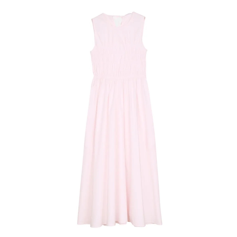 Cecille Bahnsen Midi-jurk Christy Cotton Dress Pink