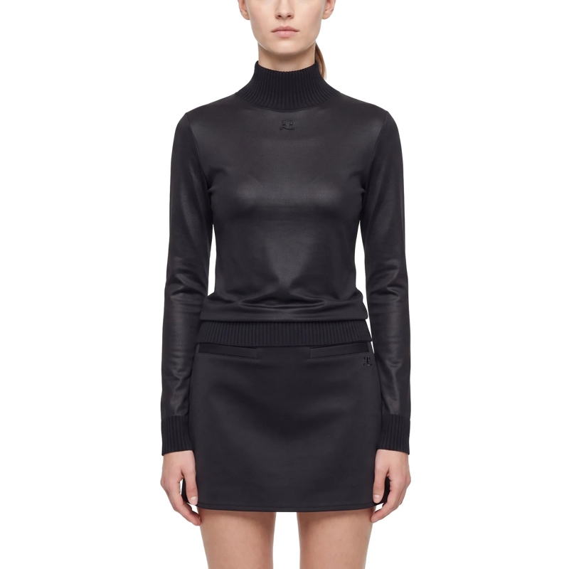 Courrèges Pullover Langarmshirt Reedition Second Skin schwarz(Image 2)