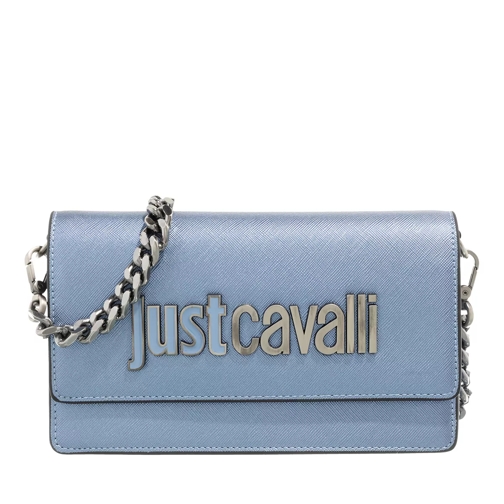 Just Cavalli Range B Metal Lettering Sketch 10 Wallet Cameo Blue Wallet On A Chain