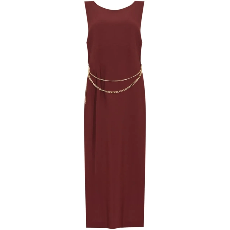 Twin-Set Robe midi Dresses Bordeaux rot