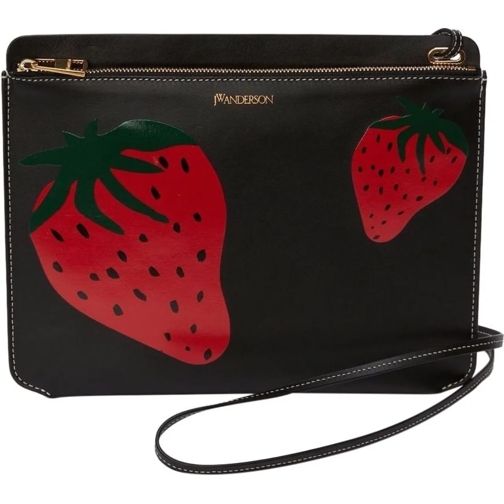 J.W.Anderson Fourre-tout Strawberry Logo Clutch Bag schwarz