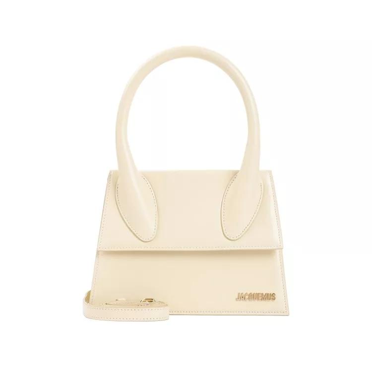 Jacquemus Crossbody Bags - Ivory White Cow Leather Le Grand Chiquito Handbag - Gr. unisize - in Beige - für Damen