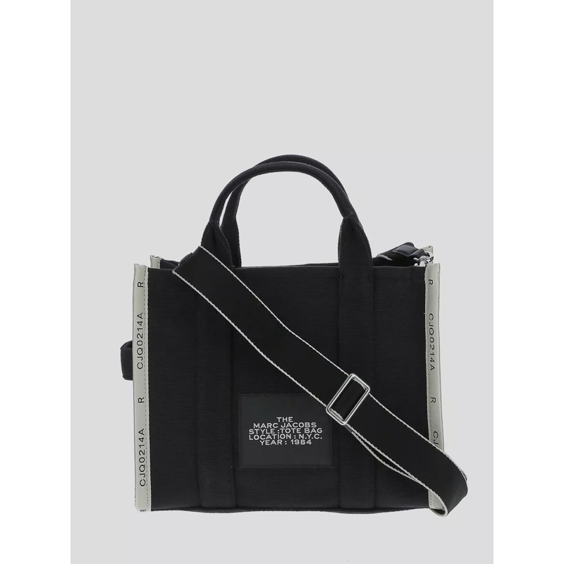 Marc Jacobs Satchel Medium Tote' Black Tote Bag With Contrasting Logo  Black(Image 4)