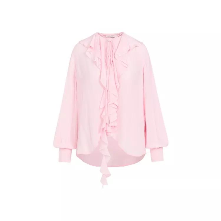 Victoria Beckham - Romantic Orchid Silk Blouse - Größe 6 - pink