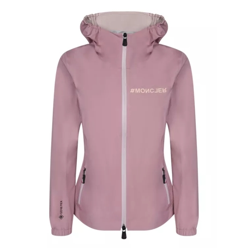 Moncler Technical Hooded Jacket With Full Zip Pink 
