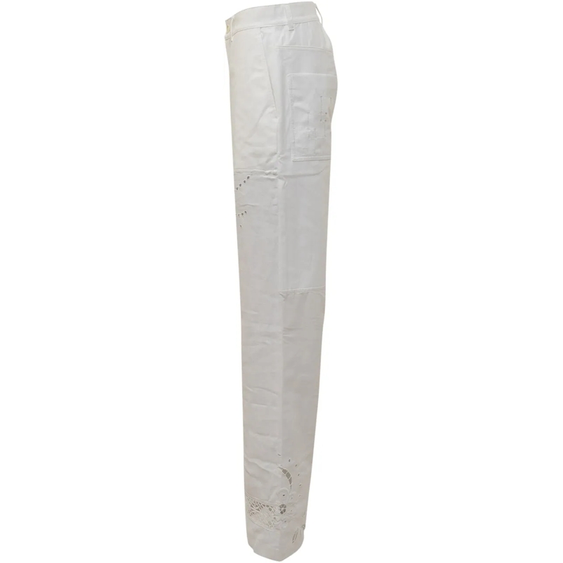 Marine Serre Pantalon Pantaloni weiß(Image 3)