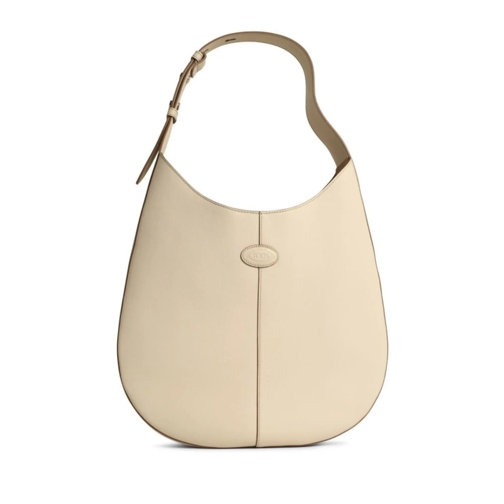 Tod's Tote 'Hobo' White Leather Bag Neutrals