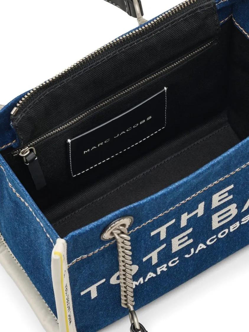 Marc Jacobs Shoppers & Totes Denim Tote Bag With Bold Lettering in blauw