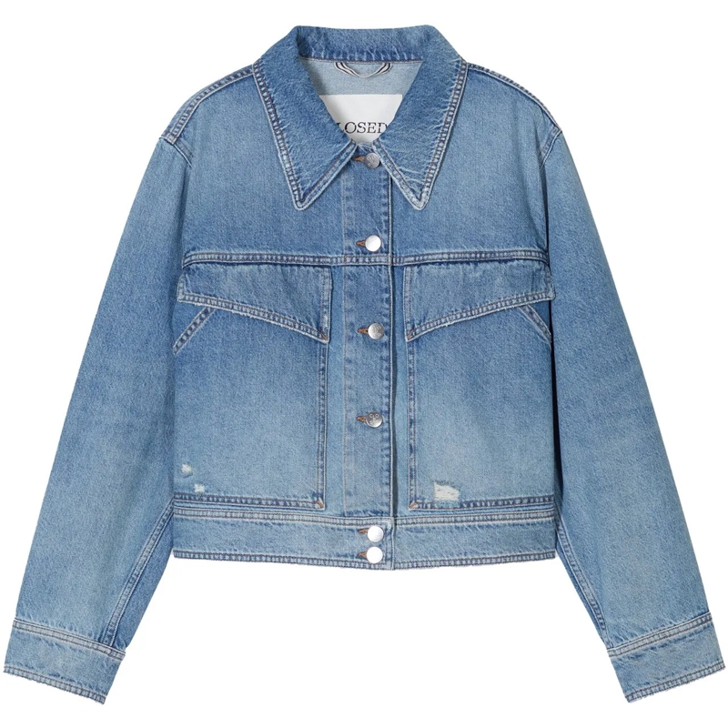 Closed Übergangsjacke Cropped denim jacket blau