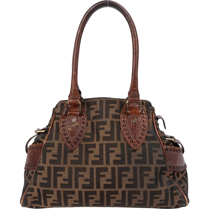 Fendi Schultertasche Fendi FF Monogram Piccola Handbag braun