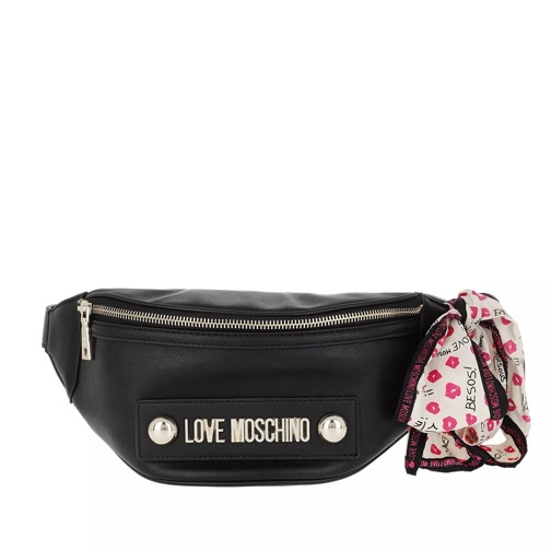 Love Moschino Natural Grain Beltbag Nero Crossbody Bag