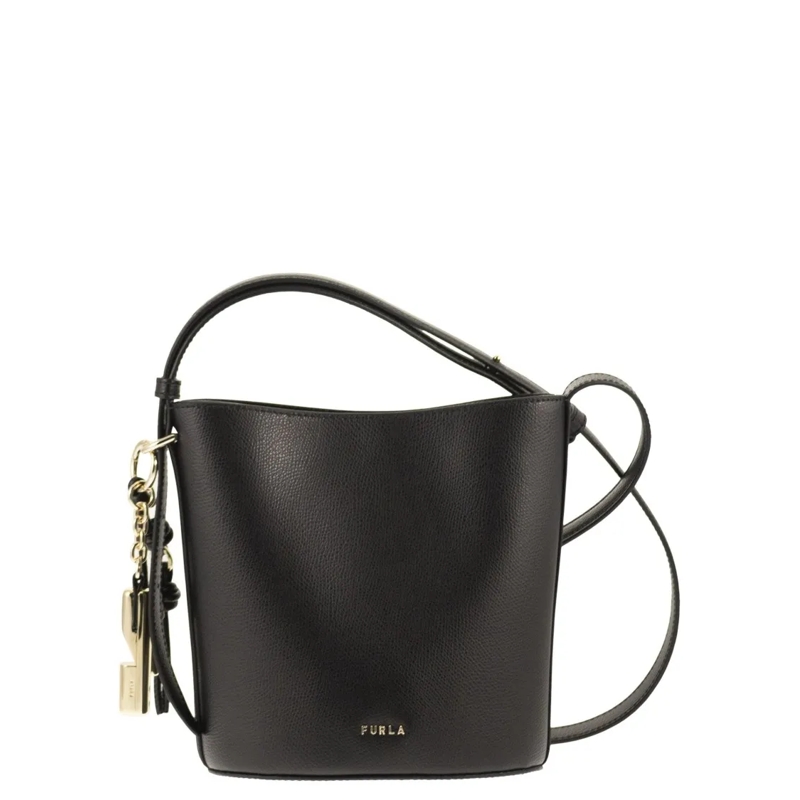Furla Bucket Bag Mini Bucket Bag With Flexible Bottom Black