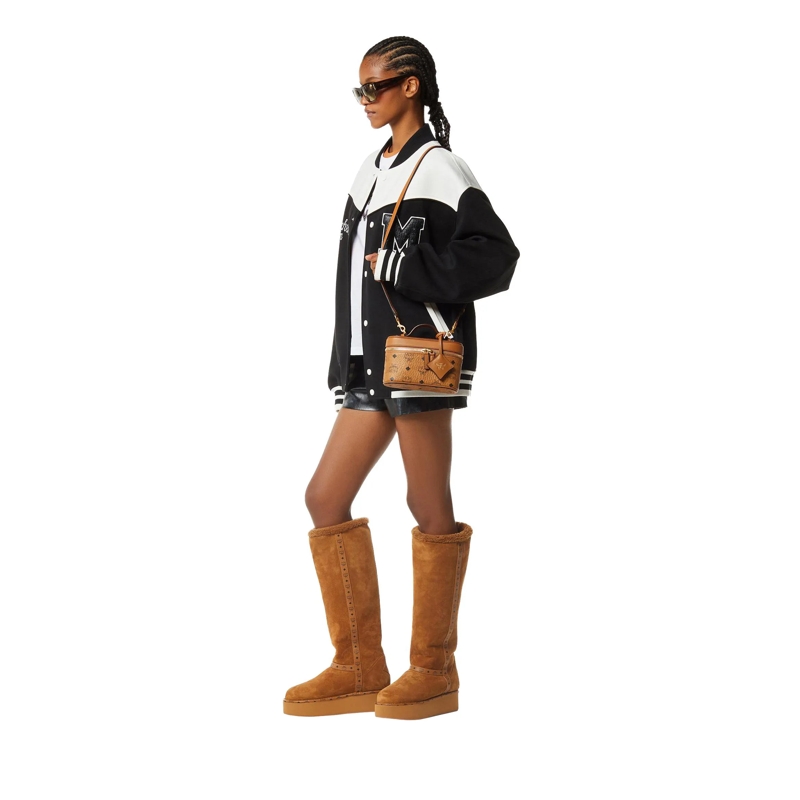 MCM Crossbody Bag Aren Vi Lthr Mix Crossbody Mni Co Cognac(Image 2)
