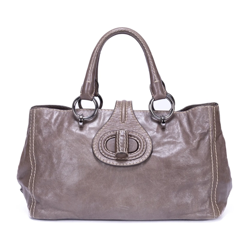 Prada Crossbody Bag Turnlock Tote grau