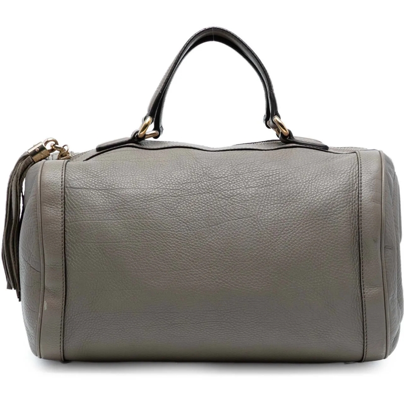 Gucci Tote Pebbled Calfskin Soho Cellarius Boston braun