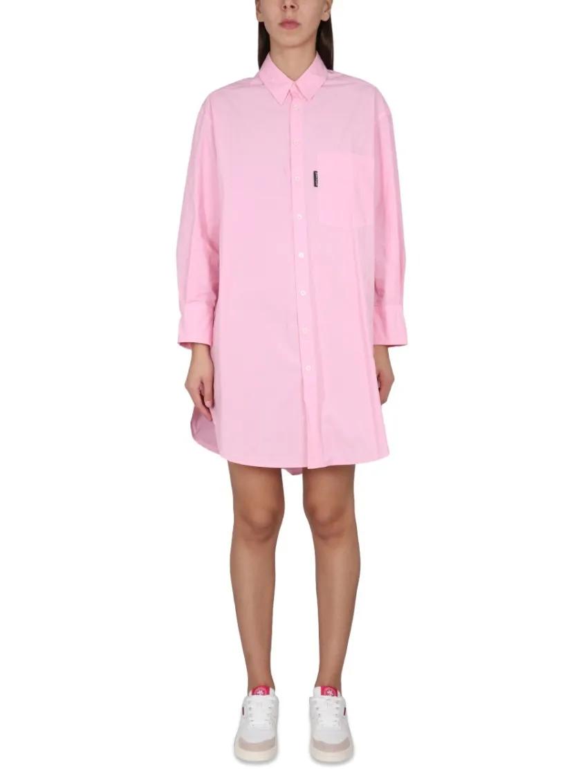 Thumbnail - Palm Angels - Chemisier Dress With Logo - Größe 38 - pink