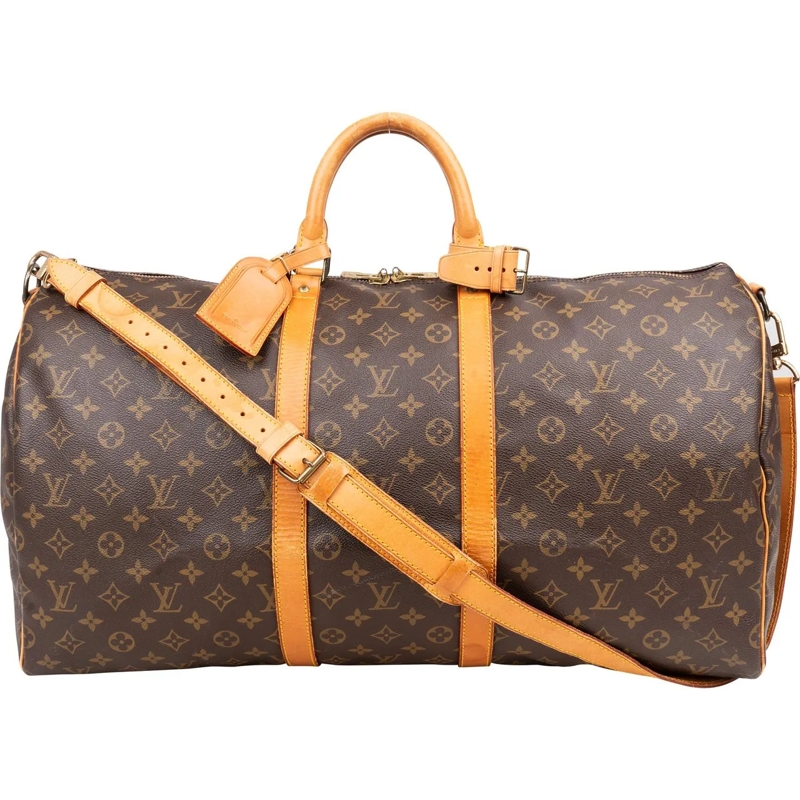 Louis Vuitton Tote Louis Vuitton Canvas Monogram Keepall 55 Bandoulie braun