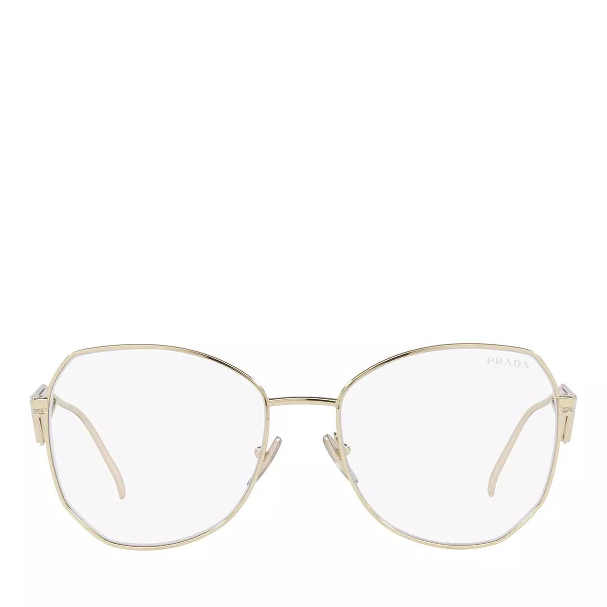 Prada glasses hot sale gold frame