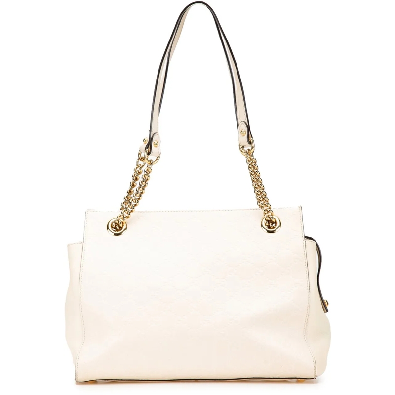 Gucci Schultertasche Medium Guccissima Soft Shoulder Bag weiß