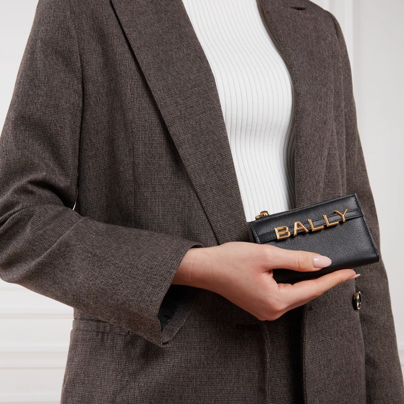 Bally Bi-Fold-Portemonnaie Logo Compact W Black+Oro(Image 2)