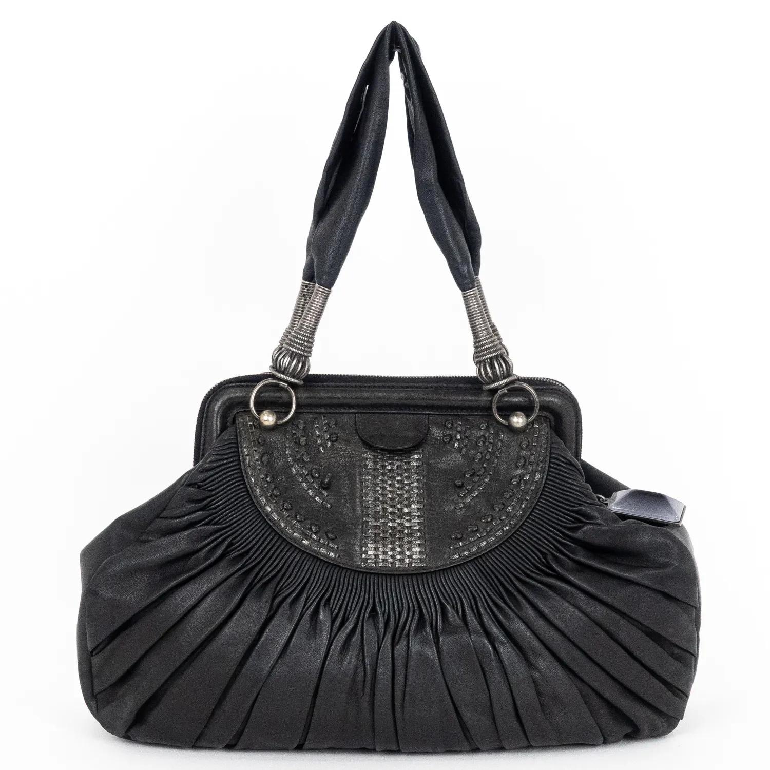 Thumbnail - Christian Dior Crossbody Bags - Pleated Frame Satchel - Gr. unisize - in Schwarz - für Damen