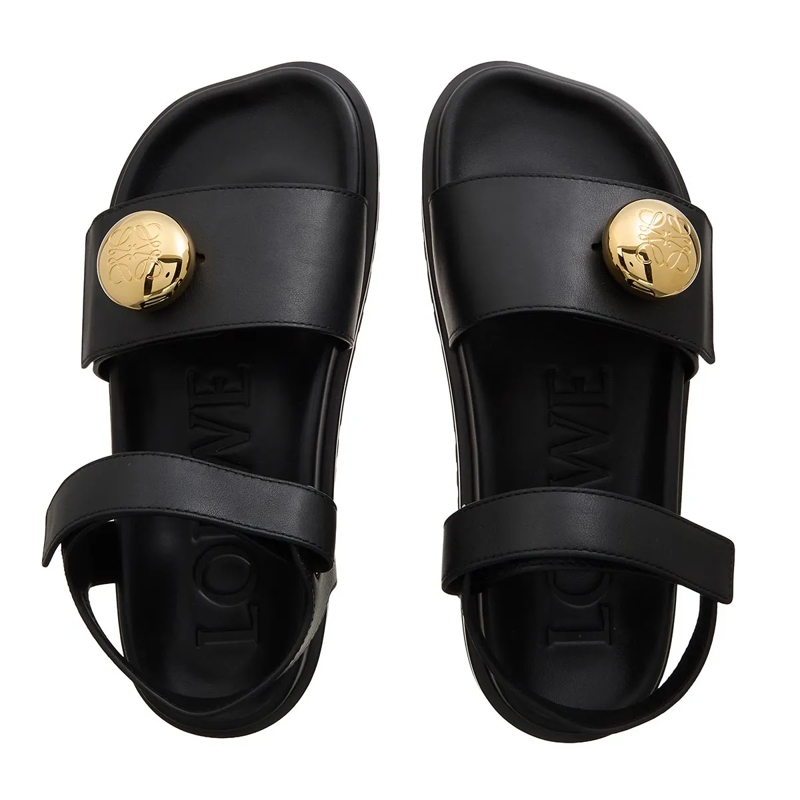 Loewe Sandalen Pebble Fussbett Sandal Black(Image 5)