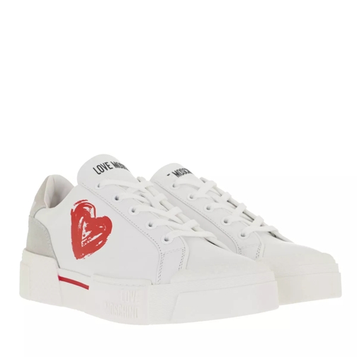 Love Moschino Sneakerd Texture50 Vit+Cro  Bianco sneaker a piattaforma