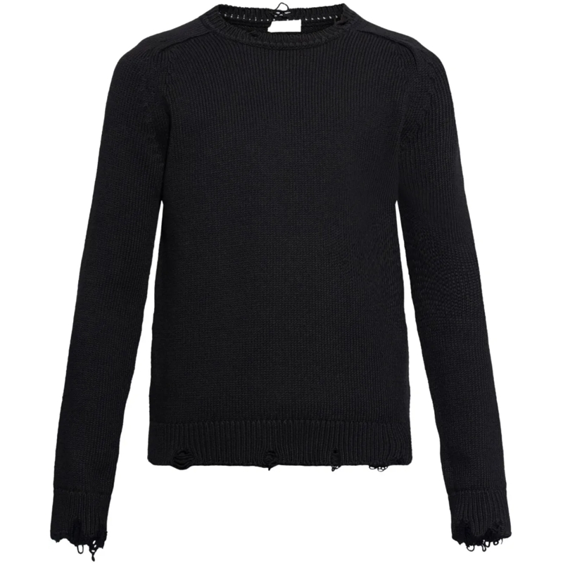 Saint Laurent  Destroyed Knit Sweater schwarz