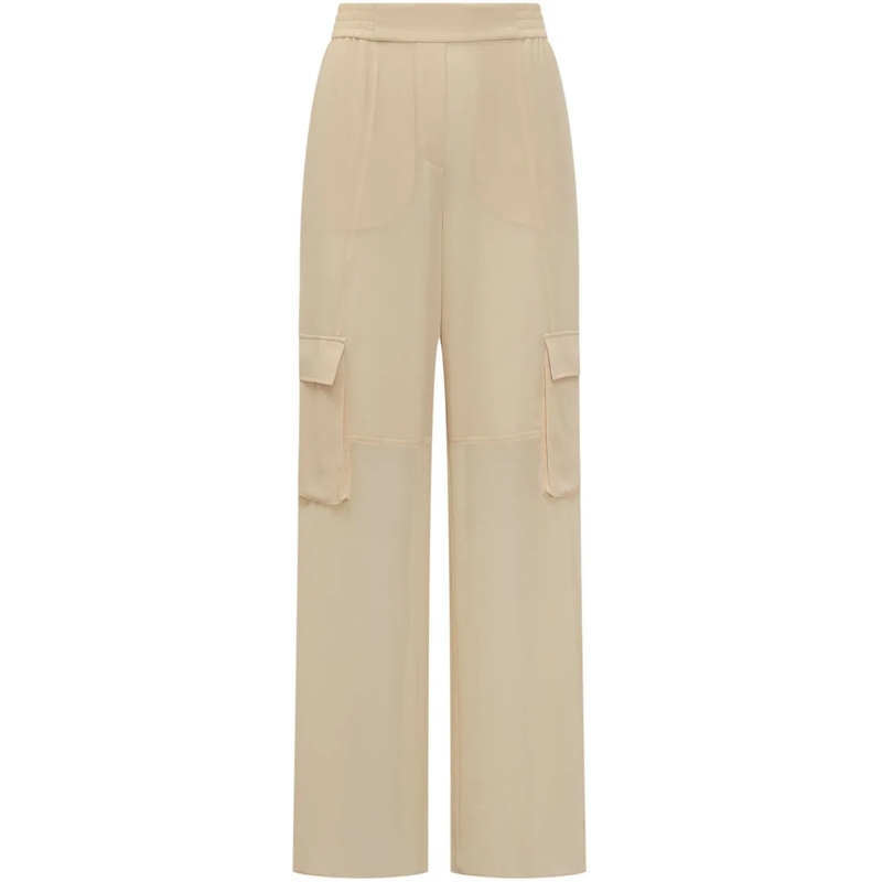 Pinko Pantalon Pantalone Cargo con Tasche Applicate beige